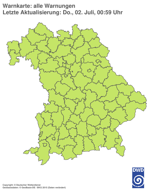 Aktuelle Wetterwarnungen für  Hannover