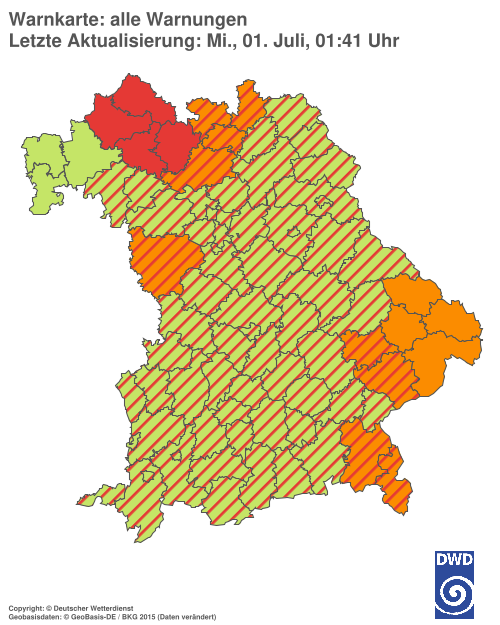 Aktuelle Wetterwarnungen für  Hannover