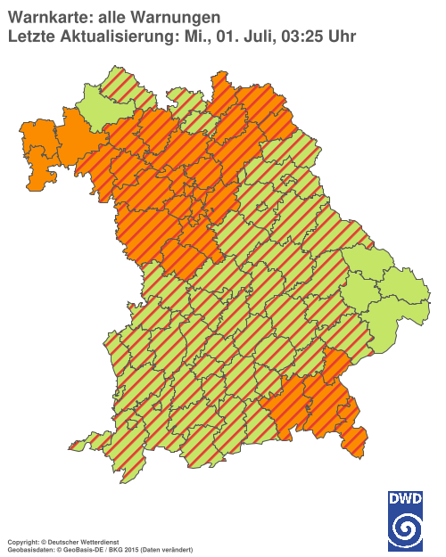 Aktuelle Wetterwarnungen für  Hannover