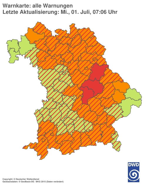 Aktuelle Wetterwarnungen für  Hannover