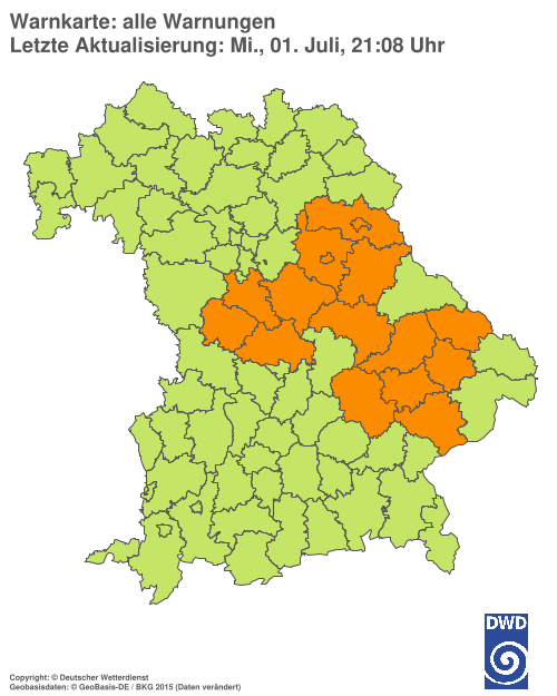 Aktuelle Wetterwarnungen für  Hannover