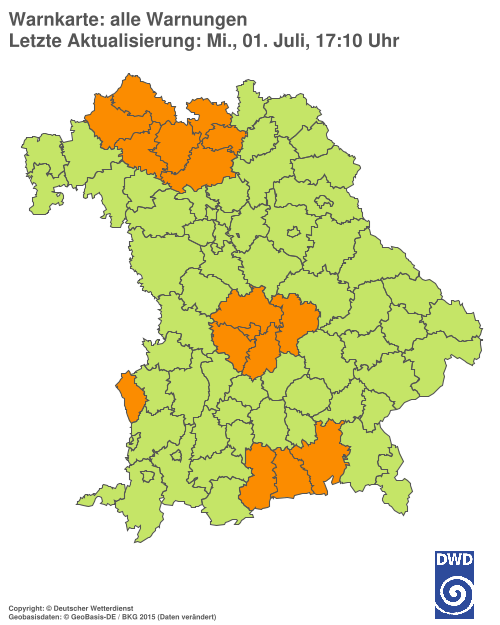 Aktuelle Wetterwarnungen für  Hannover