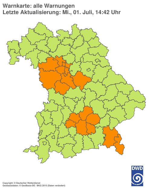 Aktuelle Wetterwarnungen für  Hannover