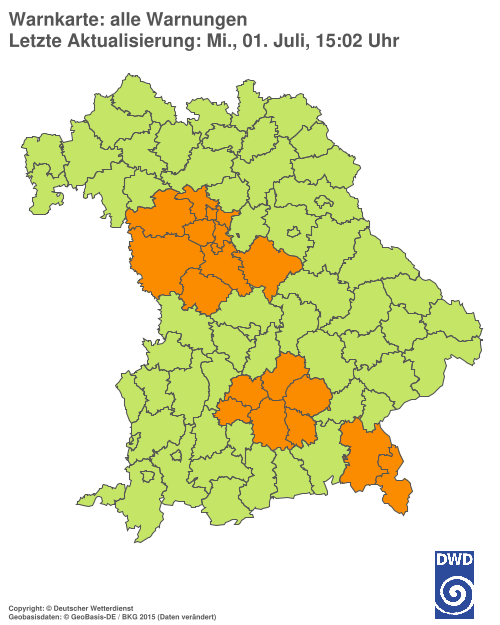 Aktuelle Wetterwarnungen für  Hannover