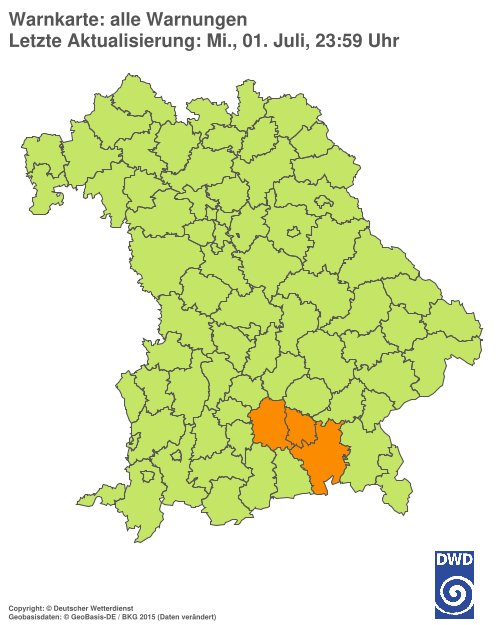 Aktuelle Wetterwarnungen für  Hannover
