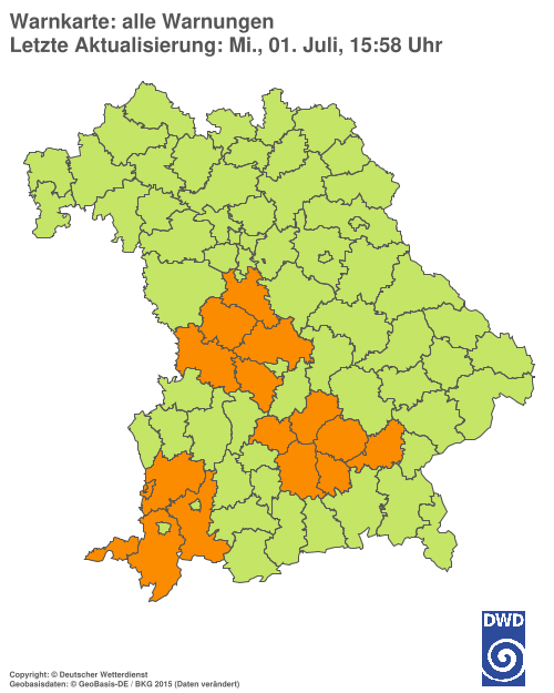 Aktuelle Wetterwarnungen für  Hannover