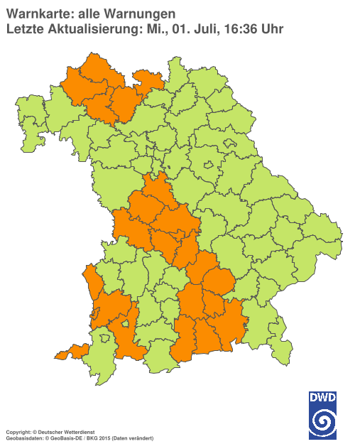 Aktuelle Wetterwarnungen für  Hannover