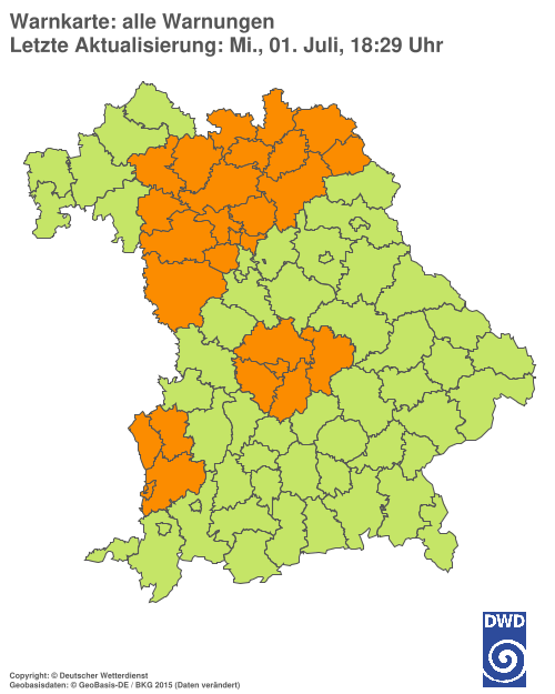 Aktuelle Wetterwarnungen für  Hannover