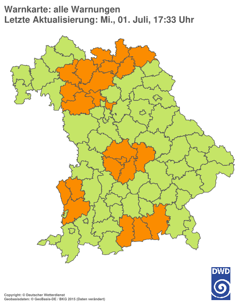 Aktuelle Wetterwarnungen für  Hannover