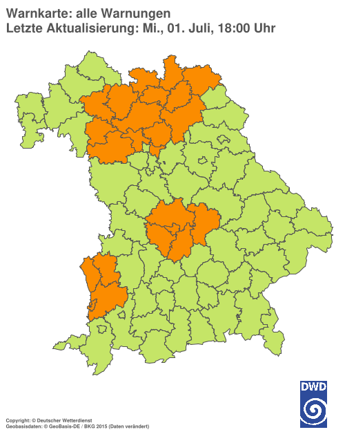 Aktuelle Wetterwarnungen für  Hannover