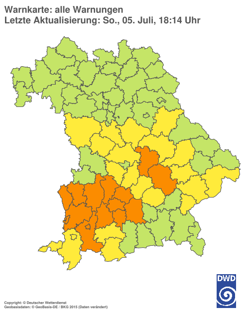 Aktuelle Wetterwarnungen für  Hannover