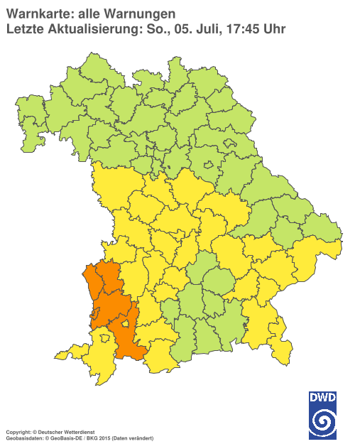 Aktuelle Wetterwarnungen für  Hannover