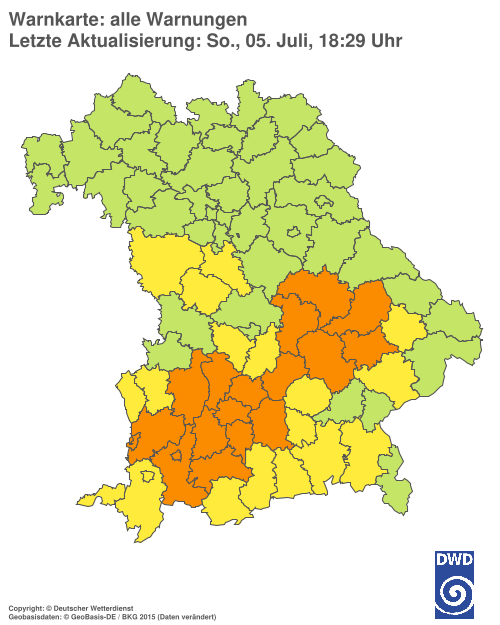 Aktuelle Wetterwarnungen für  Hannover
