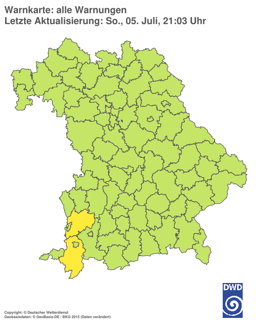 Aktuelle Wetterwarnungen für  Hannover