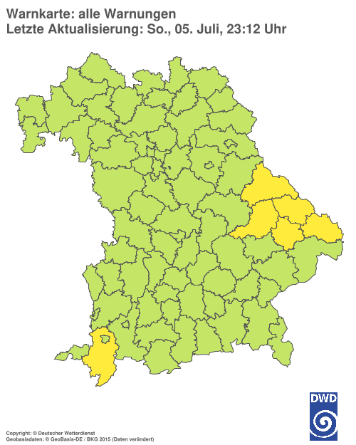 Aktuelle Wetterwarnungen für  Hannover