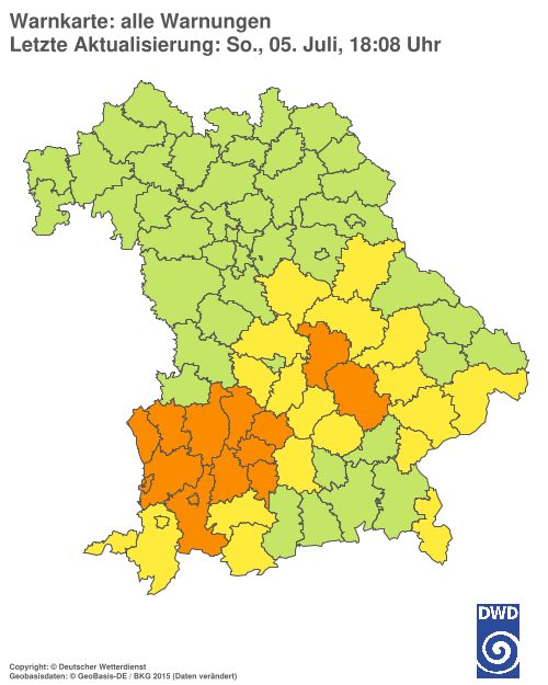 Aktuelle Wetterwarnungen für  Hannover