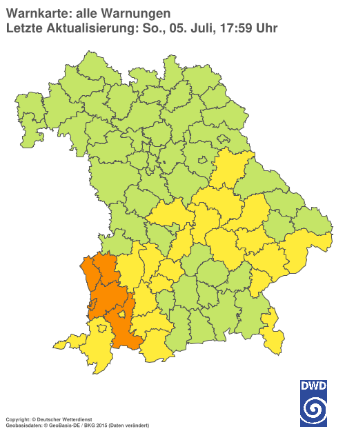 Aktuelle Wetterwarnungen für  Hannover