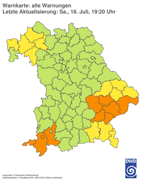 Aktuelle Wetterwarnungen für  Hannover