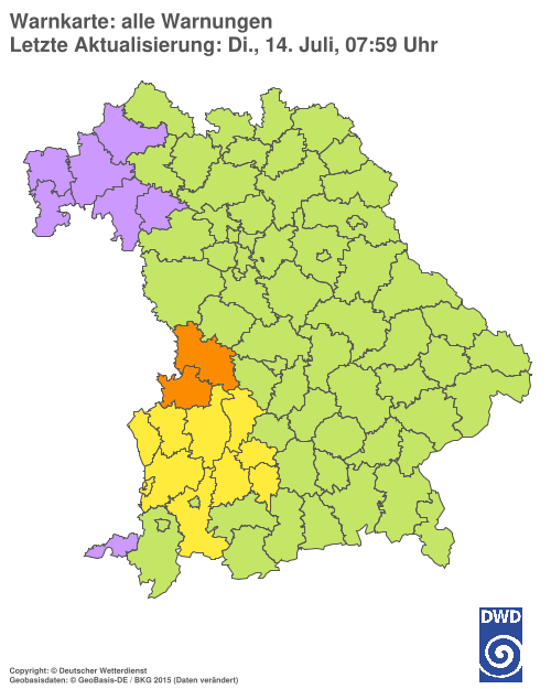 Aktuelle Wetterwarnungen für  Hannover