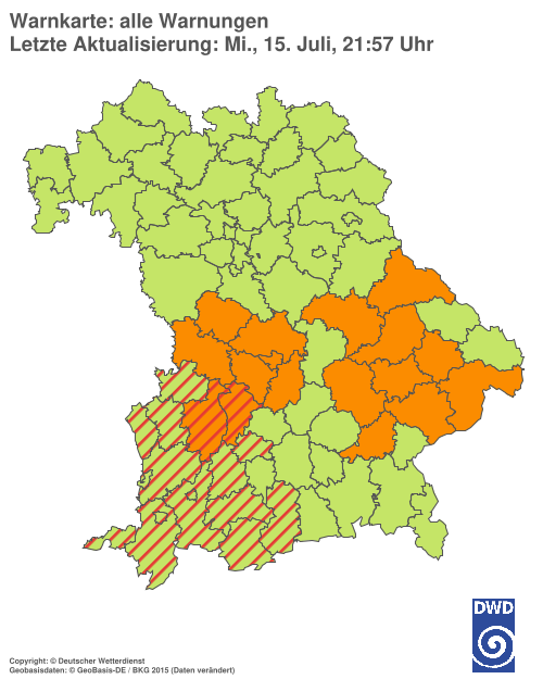 Aktuelle Wetterwarnungen für  Hannover