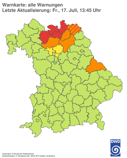 Aktuelle Wetterwarnungen für  Hannover