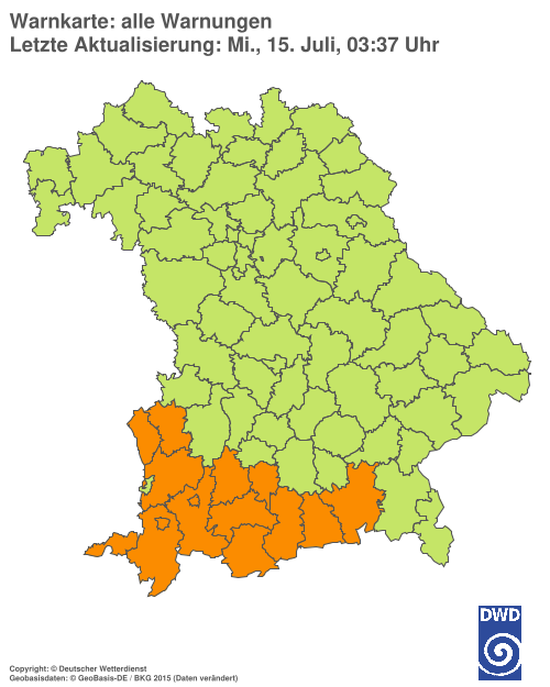 Aktuelle Wetterwarnungen für  Hannover