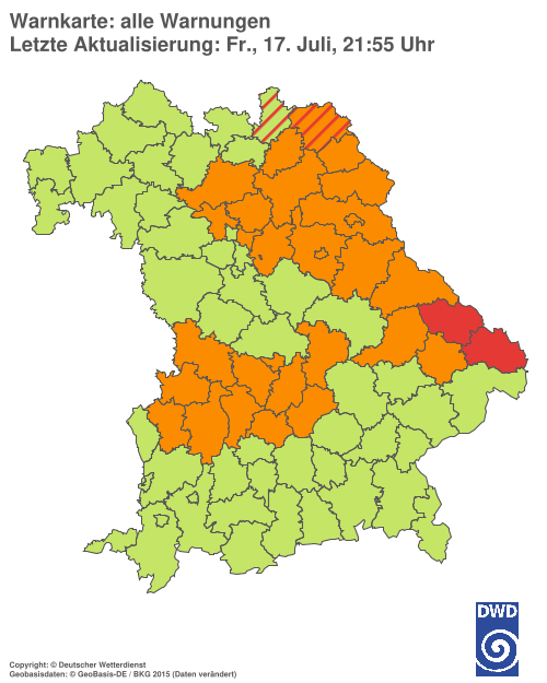 Aktuelle Wetterwarnungen für  Hannover