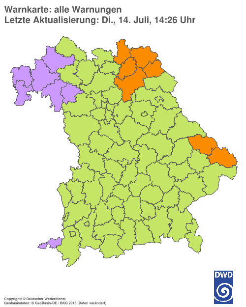 Aktuelle Wetterwarnungen für  Hannover