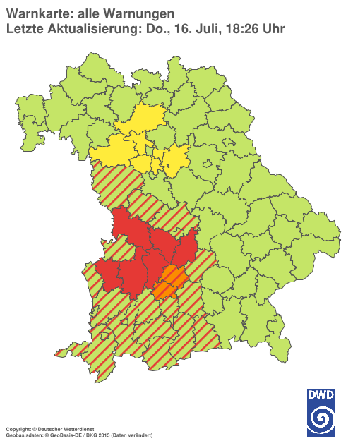 Aktuelle Wetterwarnungen für  Hannover
