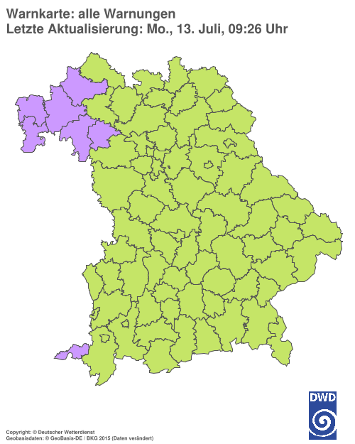 Aktuelle Wetterwarnungen für  Hannover