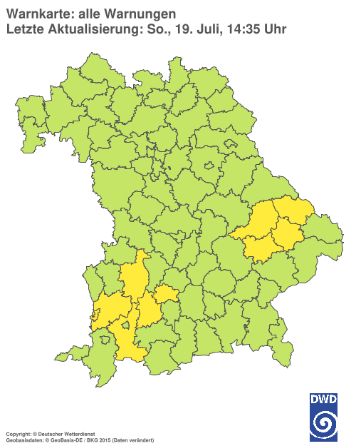 Aktuelle Wetterwarnungen für  Hannover