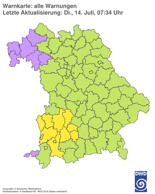 Aktuelle Wetterwarnungen für  Hannover