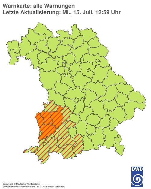 Aktuelle Wetterwarnungen für  Hannover