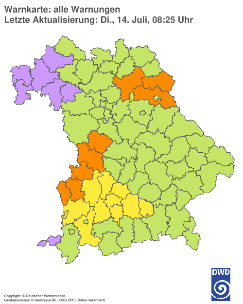 Aktuelle Wetterwarnungen für  Hannover