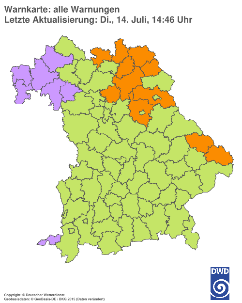 Aktuelle Wetterwarnungen für  Hannover