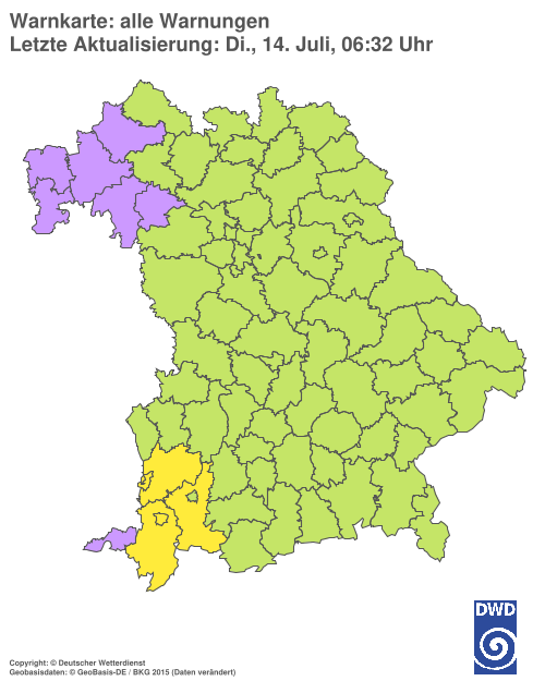 Aktuelle Wetterwarnungen für  Hannover