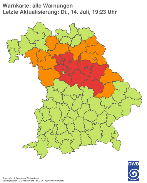 Aktuelle Wetterwarnungen für  Hannover