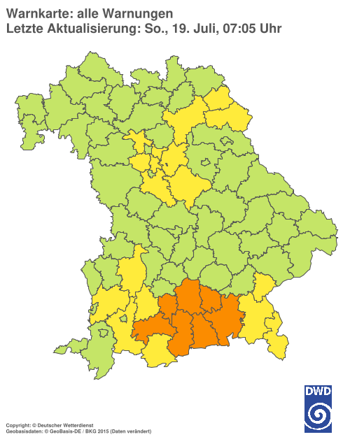 Aktuelle Wetterwarnungen für  Hannover