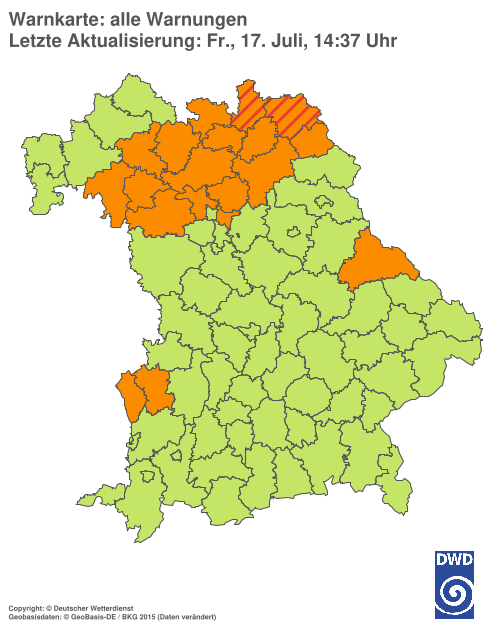 Aktuelle Wetterwarnungen für  Hannover