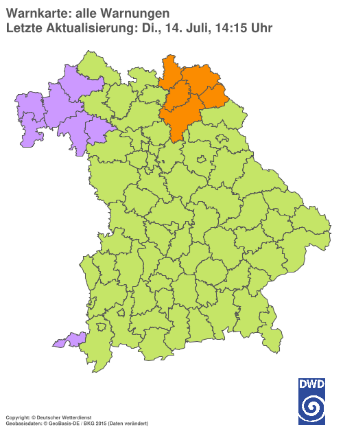 Aktuelle Wetterwarnungen für  Hannover