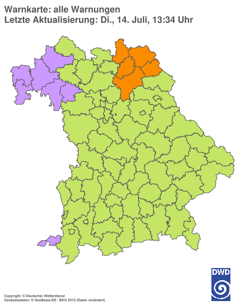 Aktuelle Wetterwarnungen für  Hannover