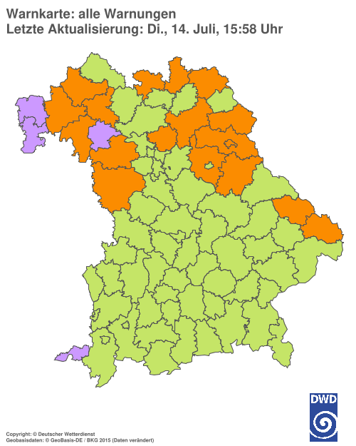 Aktuelle Wetterwarnungen für  Hannover