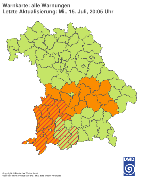 Aktuelle Wetterwarnungen für  Hannover