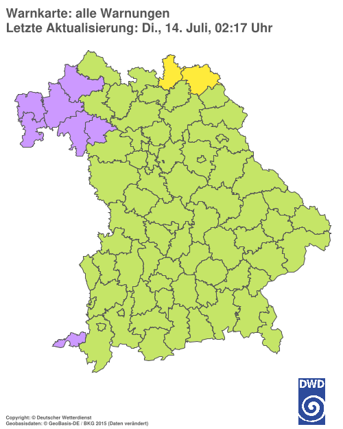Aktuelle Wetterwarnungen für  Hannover