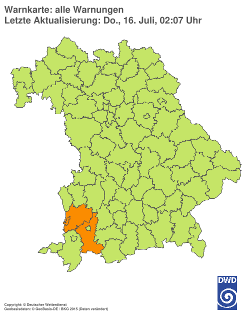 Aktuelle Wetterwarnungen für  Hannover