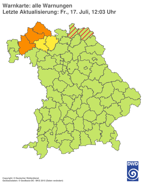 Aktuelle Wetterwarnungen für  Hannover