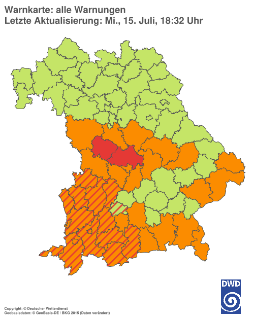 Aktuelle Wetterwarnungen für  Hannover