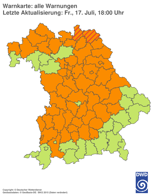 Aktuelle Wetterwarnungen für  Hannover