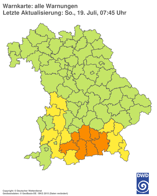 Aktuelle Wetterwarnungen für  Hannover