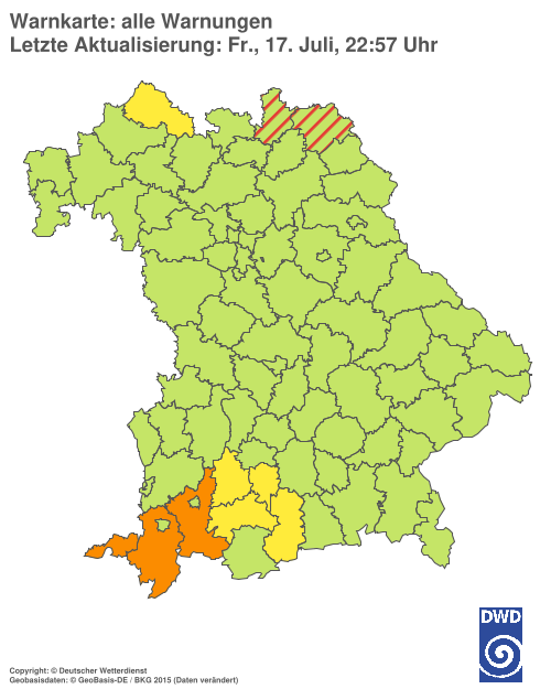 Aktuelle Wetterwarnungen für  Hannover